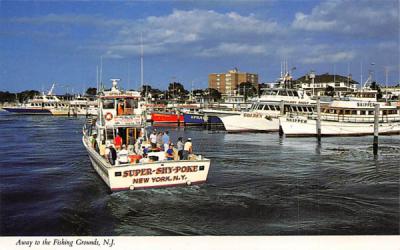 Away to Fishing Grounds Jersey Shore, New Jersey Postcard
