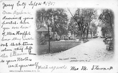 Van Vorst Park Jersey City, New Jersey Postcard