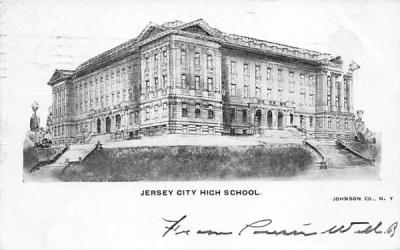Jersey City High School New Jersey Postcard