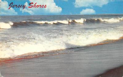 Breakers Along the Shore  Jersey Shore, New Jersey Postcard