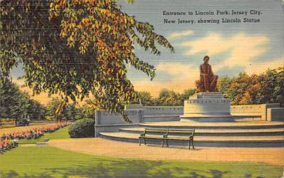 Entrance to Lincoln Park Jersey City, New Jersey Postcard