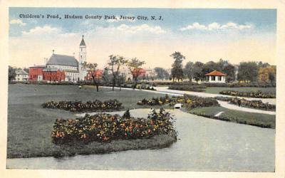 Children's Pond, Hundson County Park Jersey City, New Jersey Postcard