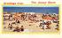 White sand, waves and blue water Jersey Shore, New Jersey Postcard