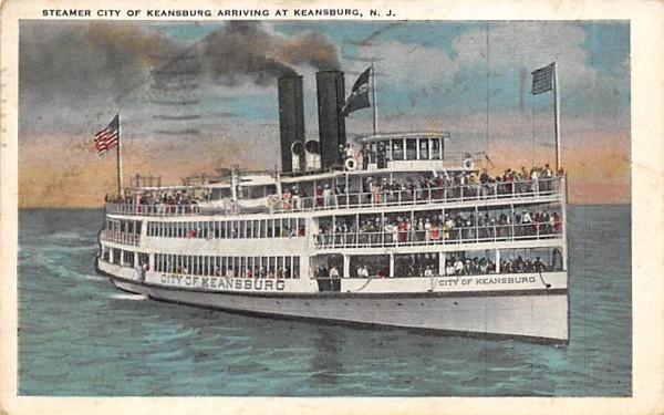 Steamer City of Keansburg New Jersey Postcard