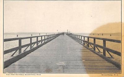 The Pier showing Keansburg Boat New Jersey Postcard
