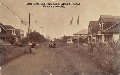 Park Ave. Looking East, Beacon Beach Keansburg, New Jersey Postcard