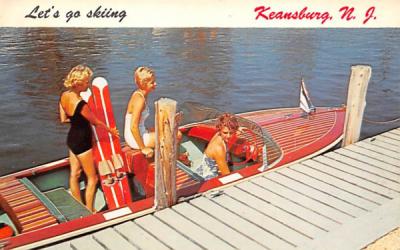 Let's go skiing Keansburg, New Jersey Postcard