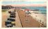 Boardwalk and Beach, looking East Keansburg, New Jersey Postcard