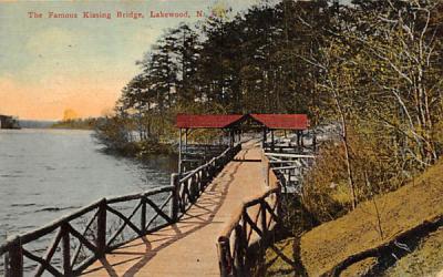 The Famous Kissing Bridge Lakewood, New Jersey Postcard