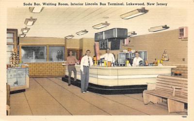 Waiting Room, Interior Lincoln Bus Terminal Lakewwod, New Jersey Postcard