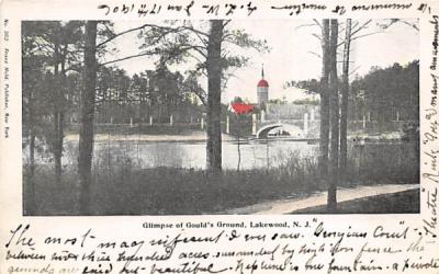 Glimpse of Gould's Ground Lakewood, New Jersey Postcard