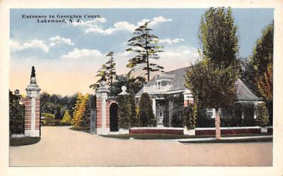 Entrance to Georgian Court Lakewood, New Jersey Postcard