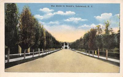The Drive to Gould's  Lakewood, New Jersey Postcard