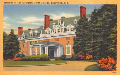 Mansion of the Georgian Court College Lakewood, New Jersey Postcard