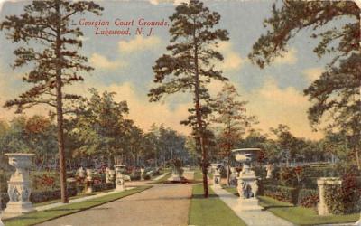Georgian Court Grounds Lakewood, New Jersey Postcard