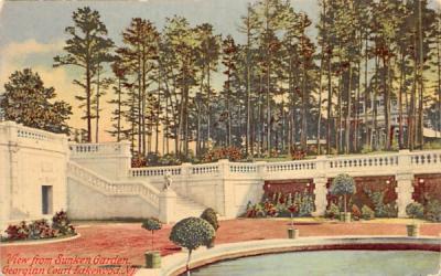 View from Sunken Garden, Georgian Court Lakewood, New Jersey Postcard