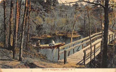 Head of Navigation Lakewood, New Jersey Postcard