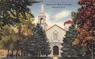 Church of St. Mary of the Lake Lakewood, New Jersey Postcard