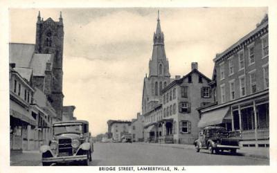 Bridge Street Lambertville, New Jersey Postcard