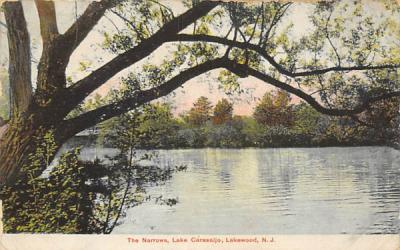 The Narrows, Lake Carasaljo Lakewood, New Jersey Postcard