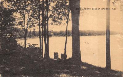 Scene Around Lanoka Harbor New Jersey Postcard