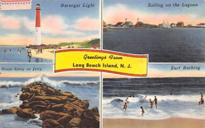 Greetings from Long Beach Island New Jersey Postcard