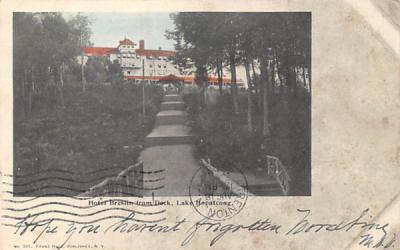 Hotel Breslin from Deck Lake Hopatcong, New Jersey Postcard