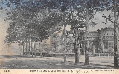 Cedar Aveune Long Branch, New Jersey Postcard