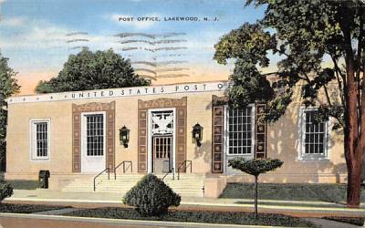 Post Office Lakewood, New Jersey Postcard