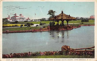 View of Lake and Grounds - Shadow Lawn Long Branch, New Jersey Postcard