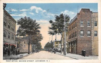 Post Office, Second Street Lakewood, New Jersey Postcard