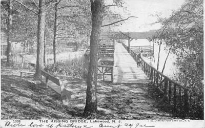 The Kissing Bridge Lakewood, New Jersey Postcard