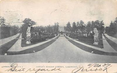 Gould's Italian Garden Lakewood, New Jersey Postcard