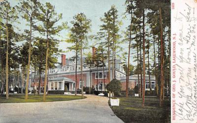 Residence of Geo. J. Gould Lakewood, New Jersey Postcard