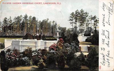 Flower Garden Georgian Court Lakewood, New Jersey Postcard