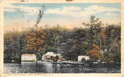 Camp South End Lake Hopatcong, New Jersey Postcard