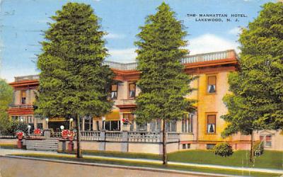 The Manhattan Hotel Lakewood, New Jersey Postcard