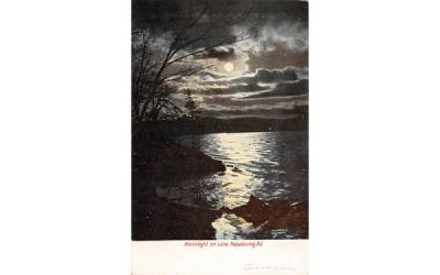 Moonlight on Lake Hopatcong New Jersey Postcard