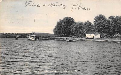 Silver Spring Park, Dock Lake Hopatcong, New Jersey Postcard