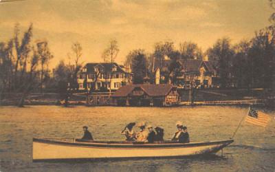 Boating on Lake Carasaljo Lakewood, New Jersey Postcard