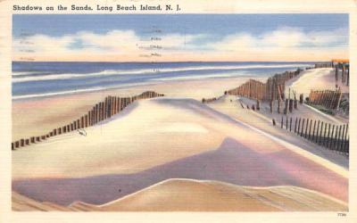 Shadows on the Sands Long Beach Island, New Jersey Postcard