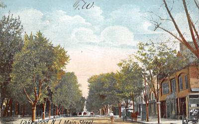 Main Street Lakewood, New Jersey Postcard