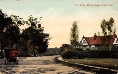 The Lake Drive Lakewood, New Jersey Postcard