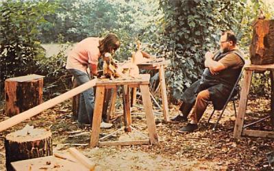 Emil Milian, master woodcarver Layton, New Jersey Postcard