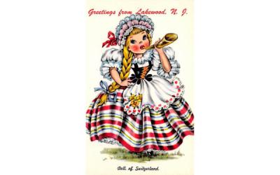 Doll of Switzerland Lakewood, New Jersey Postcard