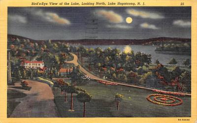 Bird's-Eye View of the Lake Lake Hopatcong, New Jersey Postcard