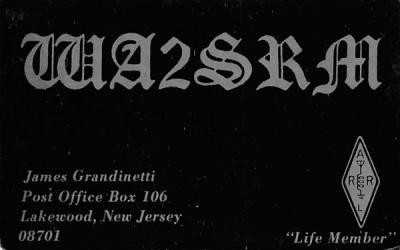 WA2SRM Lakewood, New Jersey Postcard