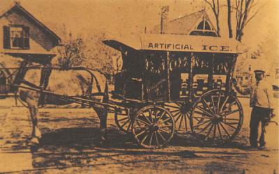 Ice Wagon, Reproduction Lakewood, New Jersey Postcard