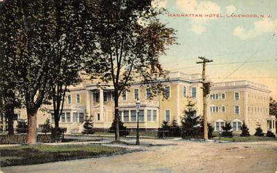 Manhattan Hotel Lakewood, New Jersey Postcard