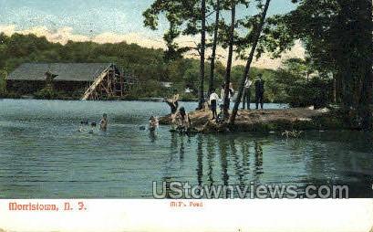 Mills Pond  - Morristown, New Jersey NJ Postcard